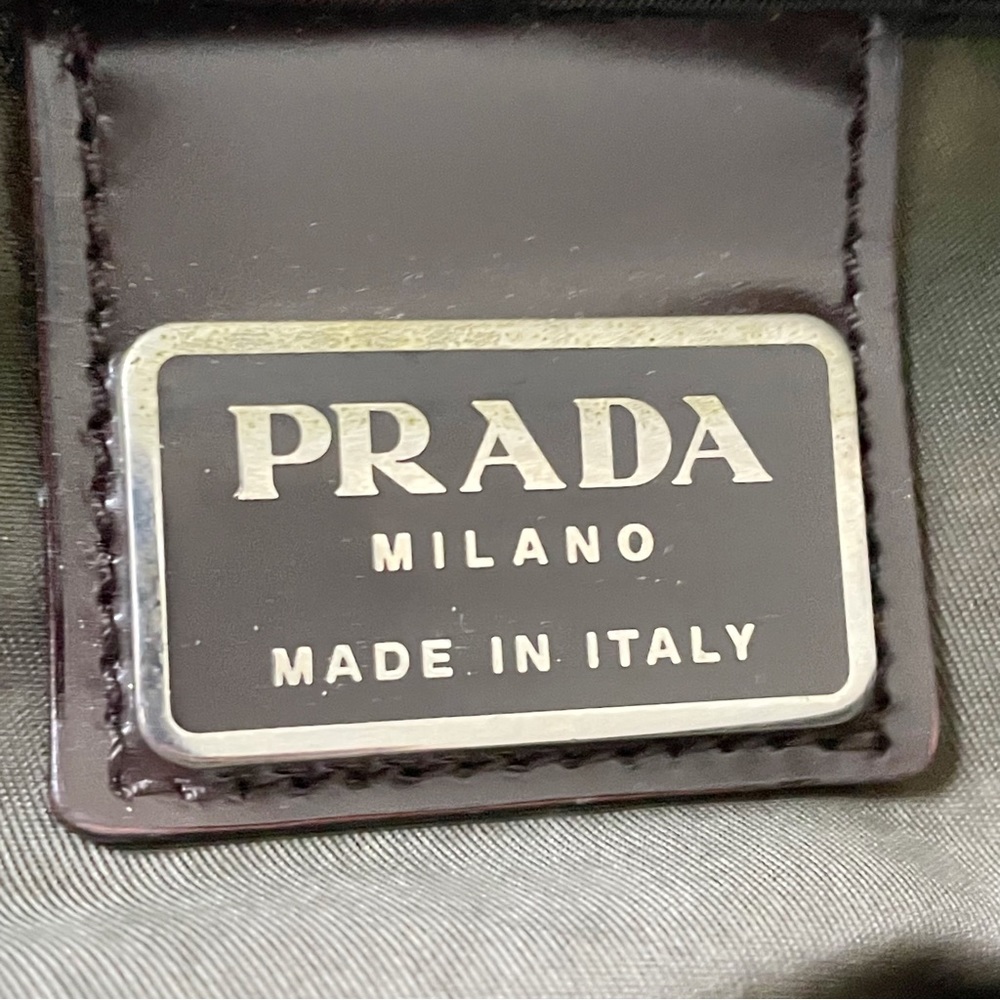 Prada brown nylon triangle logo crossbody bag - Picture 8 of 10